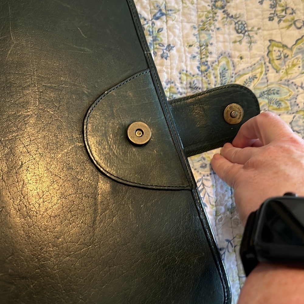 Vintage Eddie Bauer dark green leather tablet planner/case - Picture 6 of 6